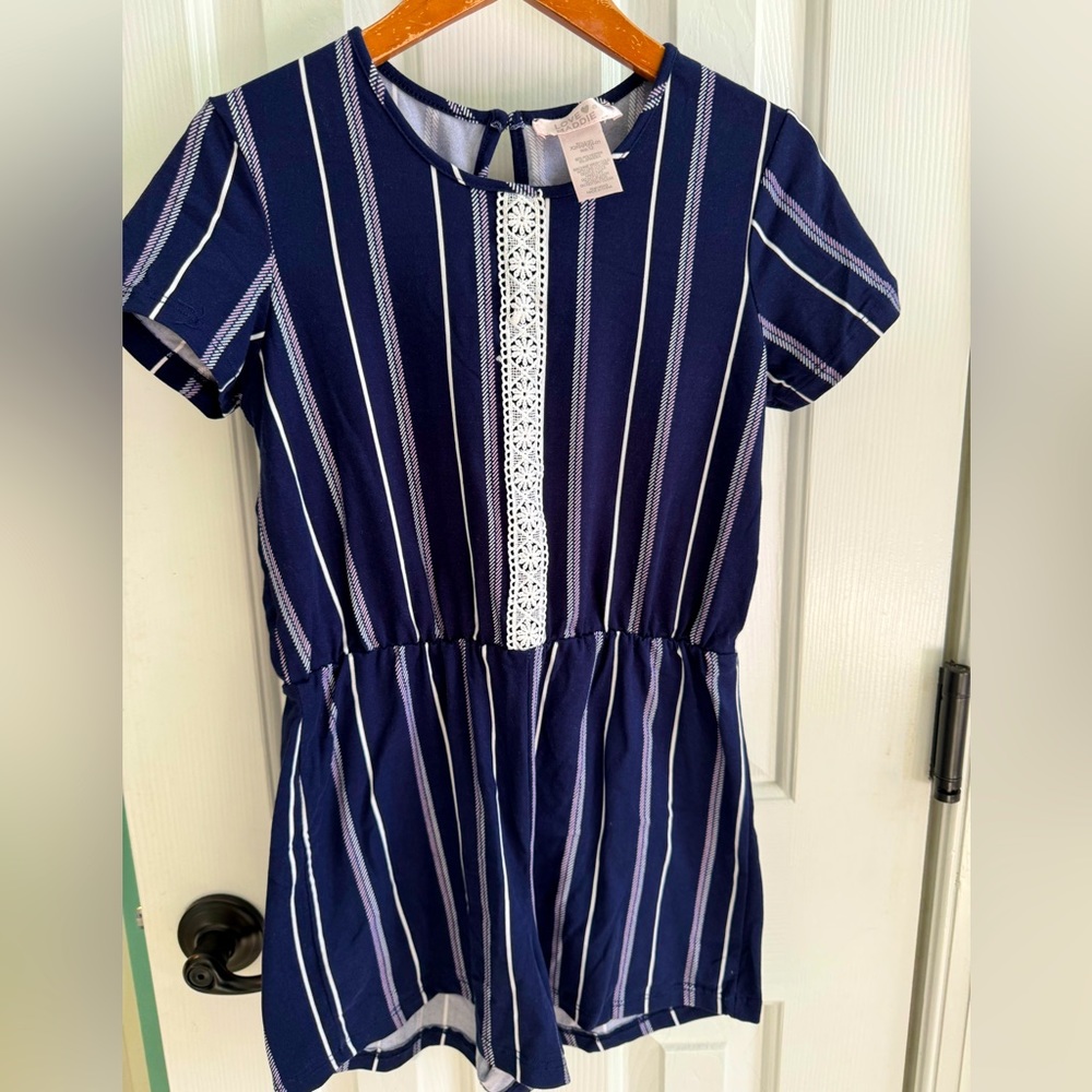 Love Maddie navy stripe Romper 10
